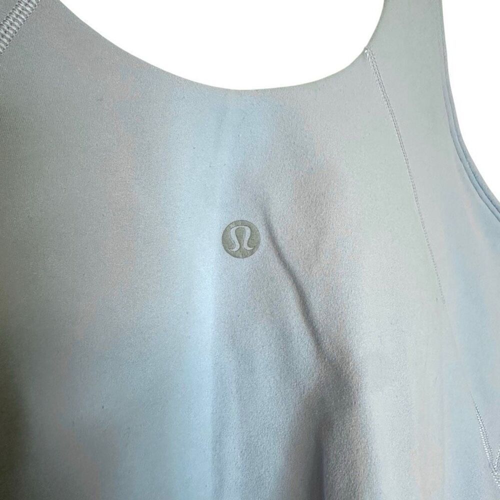 Lululemon Align Light Support Cropped V-Neck Yoga Chambray Tank Top Size 14 - Picture 4 of 5